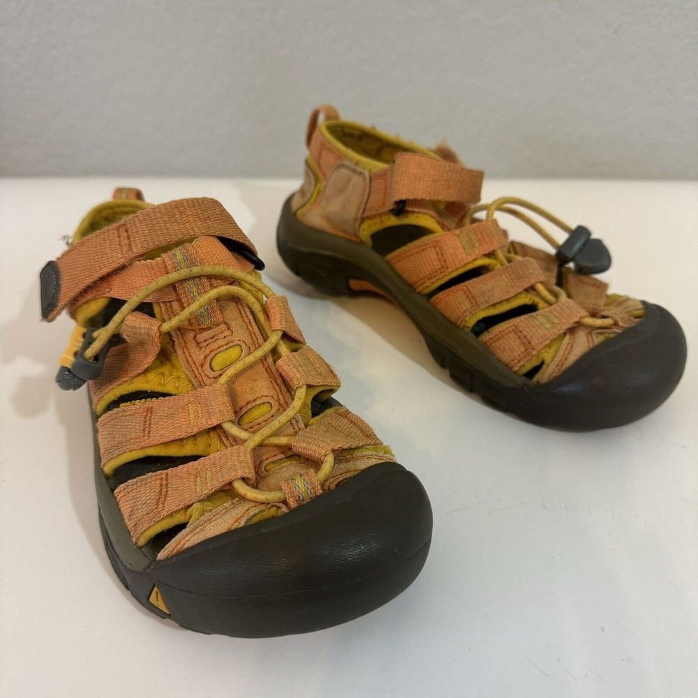Keens‎ kids 1 Newport orange sandals waterproof hiking Outdoor Play
